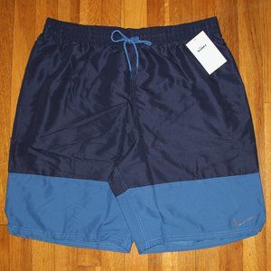 Nike Swim Split Volley Swim Shorts Mens XLT Tall Blue Trunks